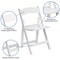 Emma and Oliver Set of 4 800 lb Weight Capacity Indoor/Outdoor Resin Folding Chairs